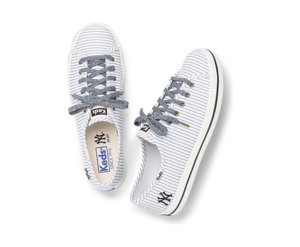 Tenis Keds Mujer Blancos - Kickstart Mlb® - 2305-HAYKM